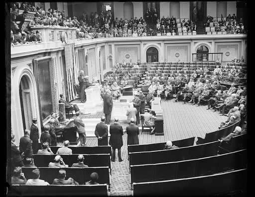 Ramsay MacDonald in House of Rep. Chamber