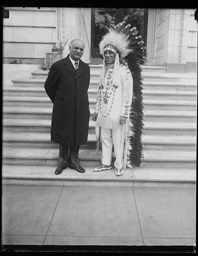 V.P. Curtis and Chief Eagle Feather