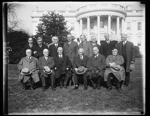 Railway executives meet with Hoover. President Hoover began today his series of conferences to help bring about normalcy in the financial world. The first conference was held in the cabinet room at 11a.m. today with eleven of the chiefs of important railroads. This group was made at the White House 