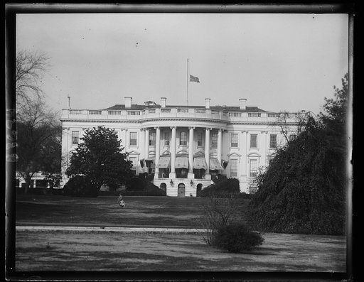 White House flag at half-mast. The flag on the White House is never flown at half-mast except upon the occasion of the death of the President of the United States or an ex-president. But the rule has been broken as can be seen by this picture with the flag flying low today out of respect to the late