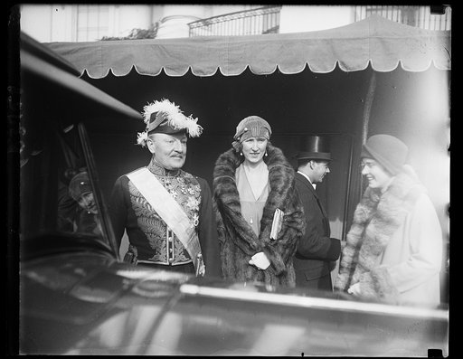 Belgian Ambassador and Princess de Ligne at White House New Year's reception, 1/1/30