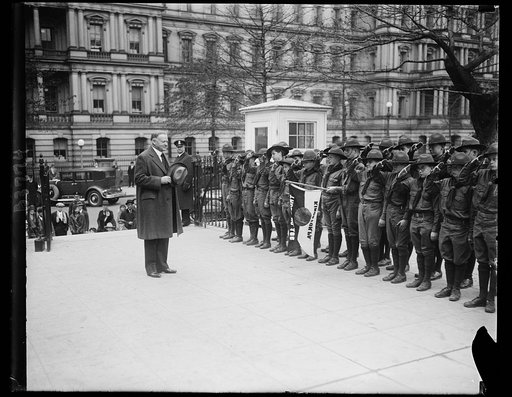 Pres. Hoover receives Boy Scouts from Kingston, PA, 1/8/30
