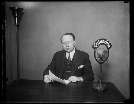 Dr. Julius Klein at CBS mike