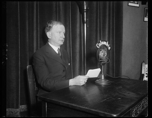 Sen. Burton K. Wheeler speaks over CBS