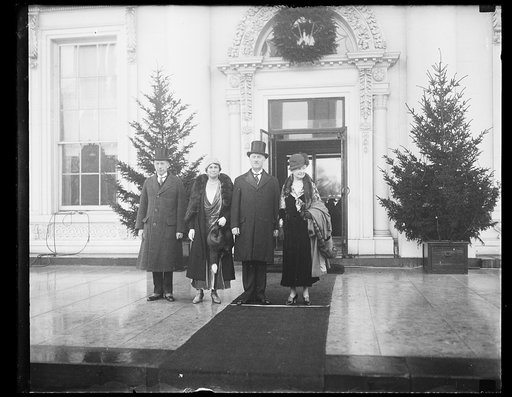 Henry Stimson, 2nd from right; at White House, Washington, D.C.
