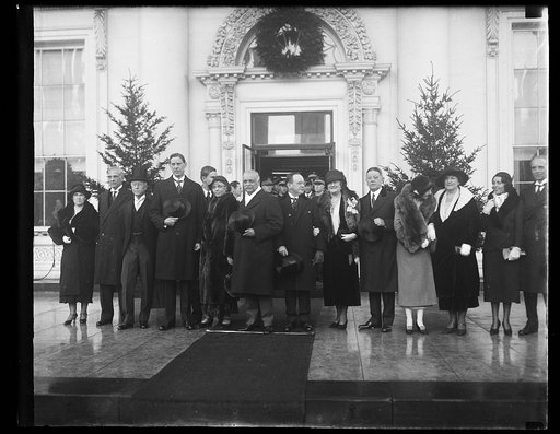 Group at White House, includes Charles F. Adams, Ray Wilbur, Charles Curtis. Washington, D.C.