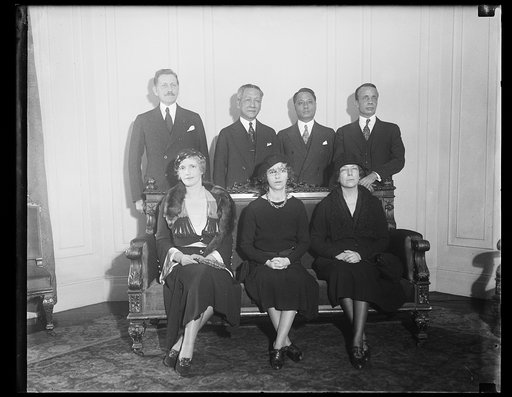 Group, back row: Patrick J. Hurley, left; Theodore Roosevelt, Jr., right