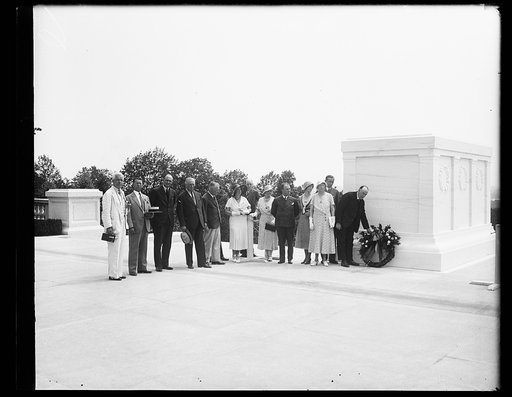 Group at Tomb of the Unknown Soldier, Arlington National Cemetery, Arlington, Virginia