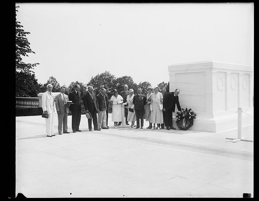 Group at Tomb of the Unknown Soldier, Arlington National Cemetery, Arlington, Virginia