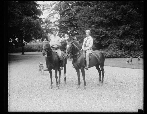 John and Anna Roosevelt on horseback