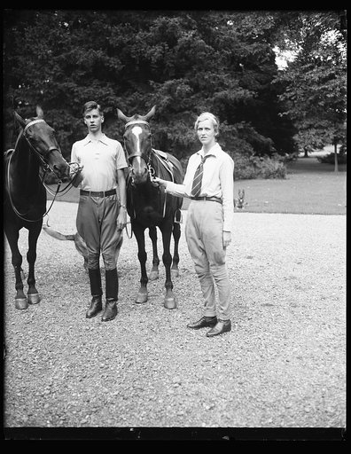 John and Anna Roosevelt with horses