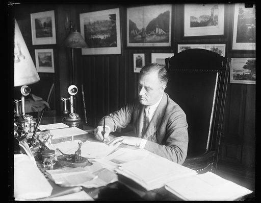 Franklin D. Roosevelt at desk