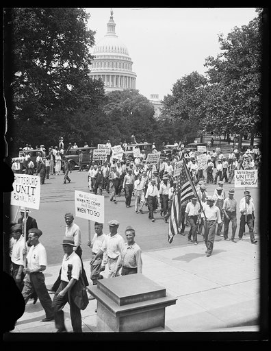 Picketers for Veterans bonus at U.S. Capitol, Washington, D.C.