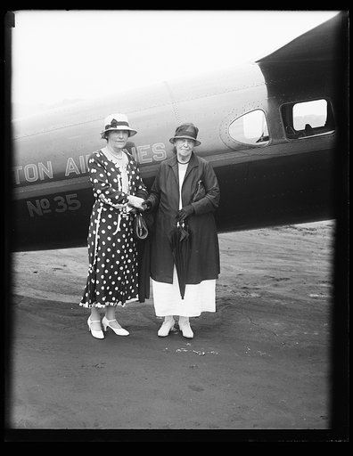 Women at airplane