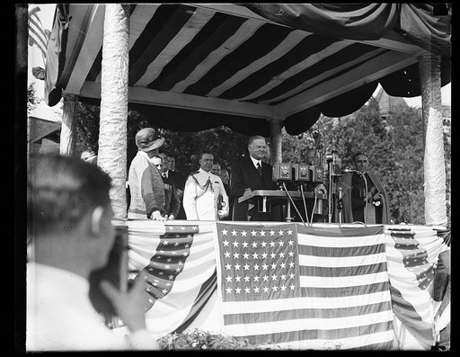 Herbert Hoover at podium