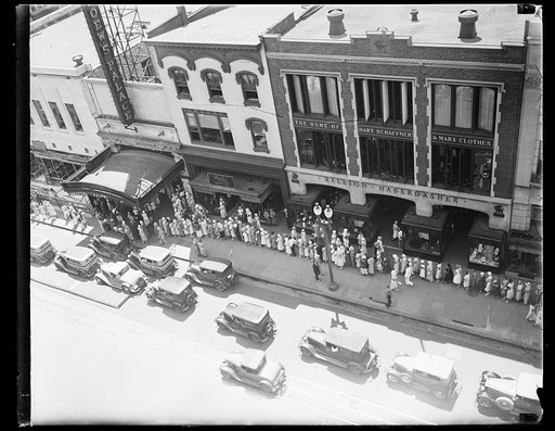 Persons in line at Loews Palace theater