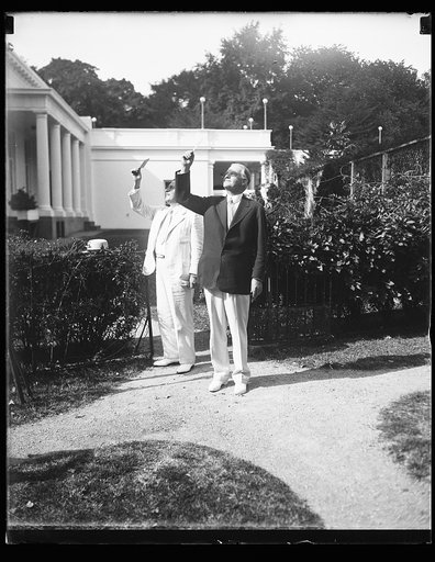 Herbert Hoover, right. White House, Washington, D.C.