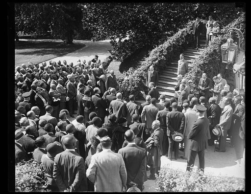 Herbert Hoover and group. White House, Washington, D.C.