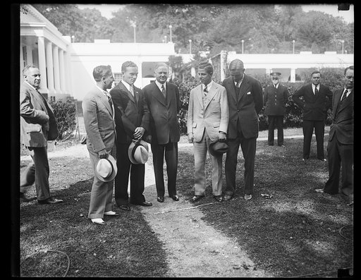 Herbert Hoover and group. White House, Washington, D.C.