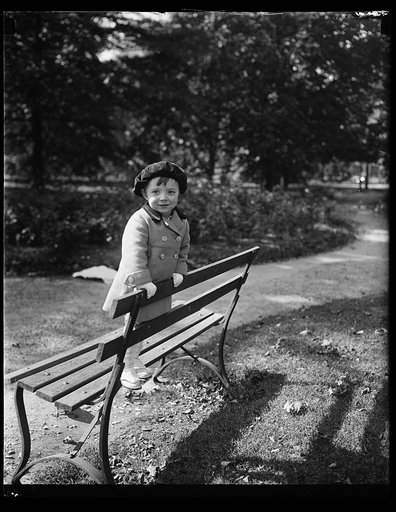 Child on park bench