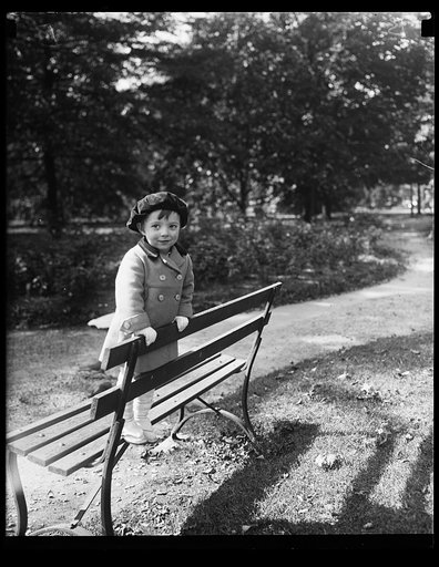 Child on park bench