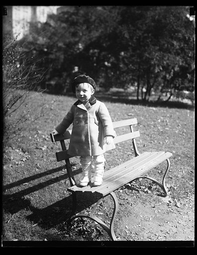 Child on park bench