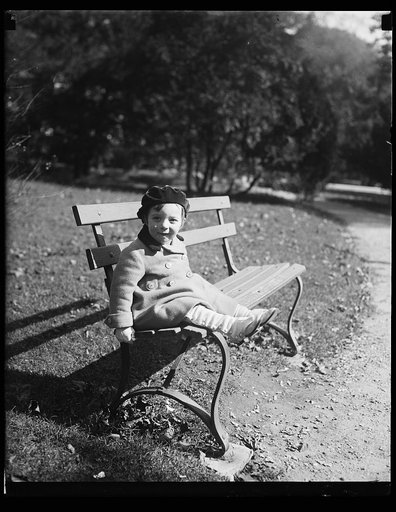 Child on park bench