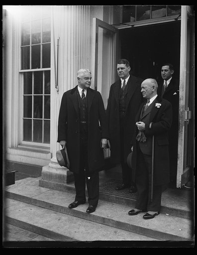 Group; Albert Ritchie, left. White House, Washington, D.C.