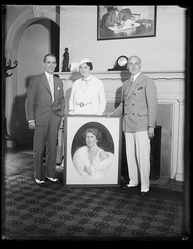 Group with portrait of Eleanor Roosevelt