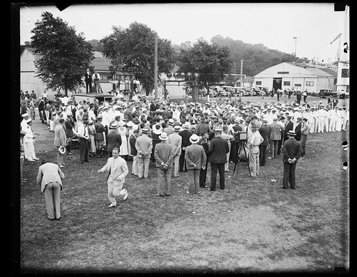 Crowd at airfield