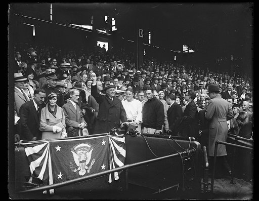 Franklin D. Roosevelt at baseball game, the 1933 World Series game, Washington, D.C.