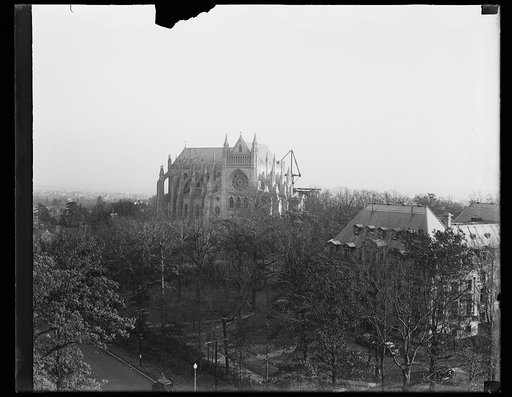 View of National Cathedral under construction, Washington, D.C.