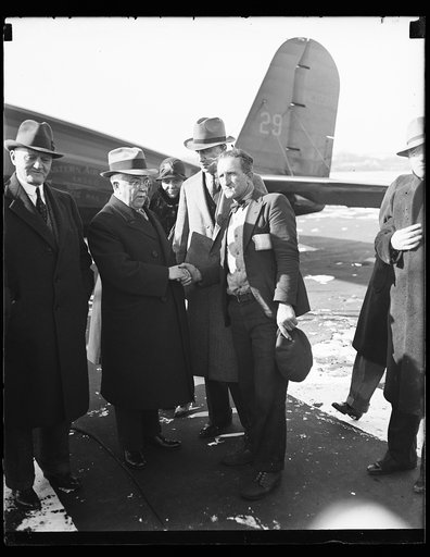 Group at airplane