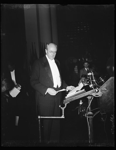 Homer S. Cummings at podium