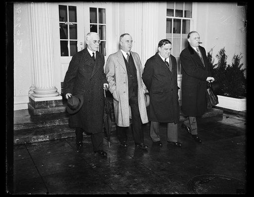 Group; Fiorello La Guardia, 2nd from right. White House, Washington, D.C.