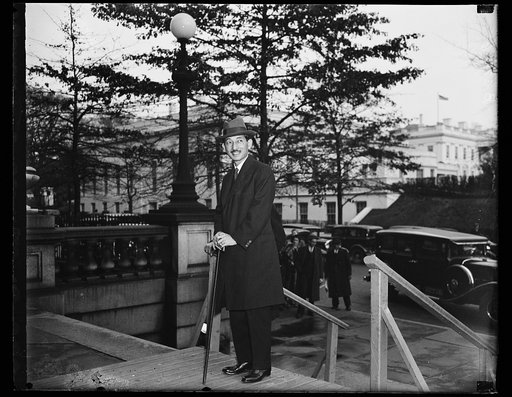Man; White House in background. Washington, D.C.