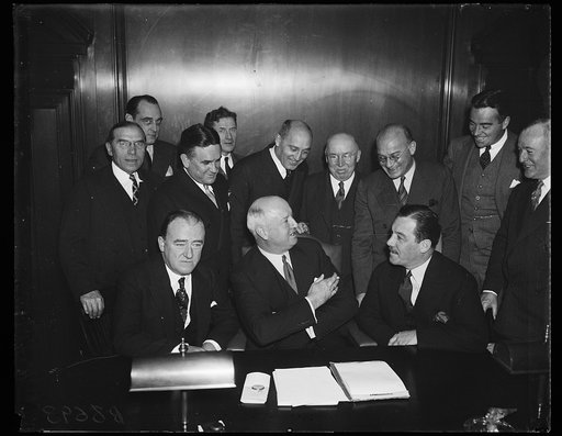 Group; James Farley, center front
