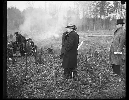 Group at land clearing