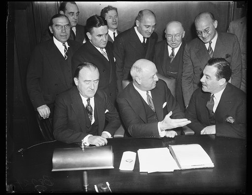 Group; James Farley, center front