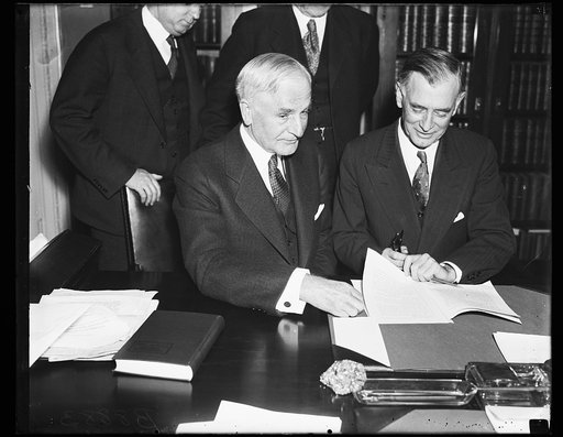 Cordell Hull, left