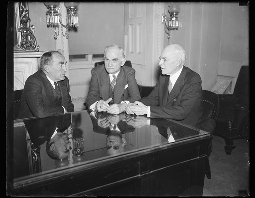 William B. Bankhead, left, Joseph Byrns, center