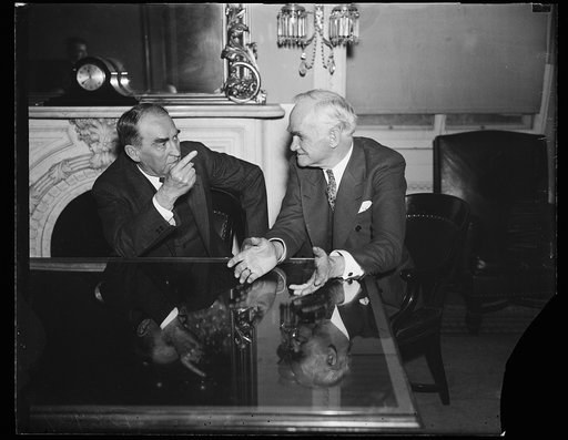 William B. Bankhead, left, Joseph Byrns, right