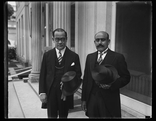Mexican President-Elect Manuel C. Téllez, left, at White House, Washington, D.C.