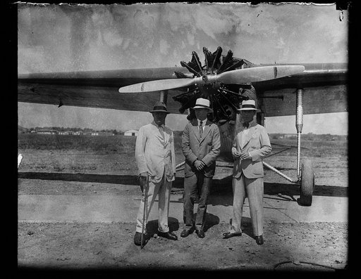 Group at airplane