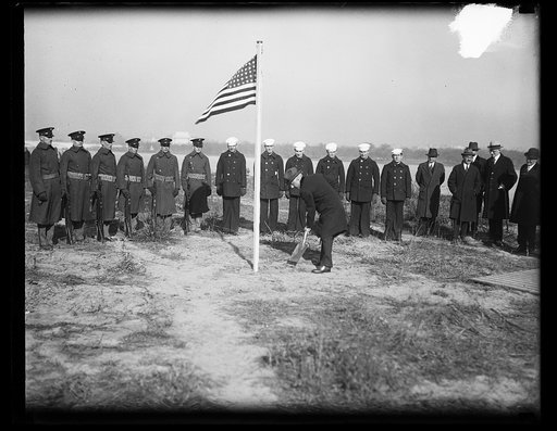 Military group with view of Washington, D.C. in background