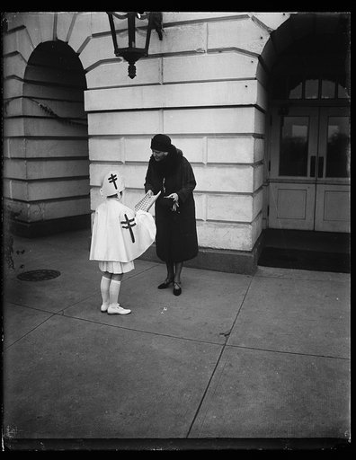 Mrs. Hoover receiving T.B. Seals