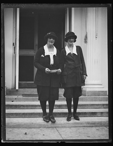Two women at White House, Washington, D.C.