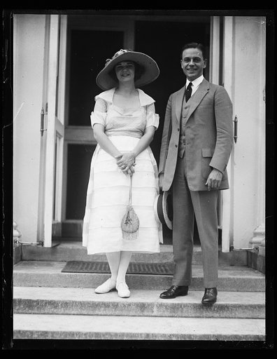 Man and woman at White House, Washington, D.C.