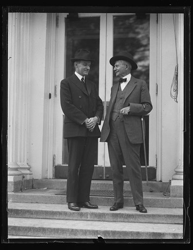 Calvin Coolidge, left. White House, Washington, D.C.