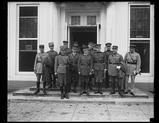 Military group at White House, Washington, D.C.